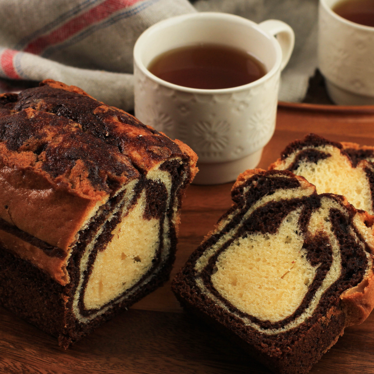 Air Fryer Marble Pound Cake