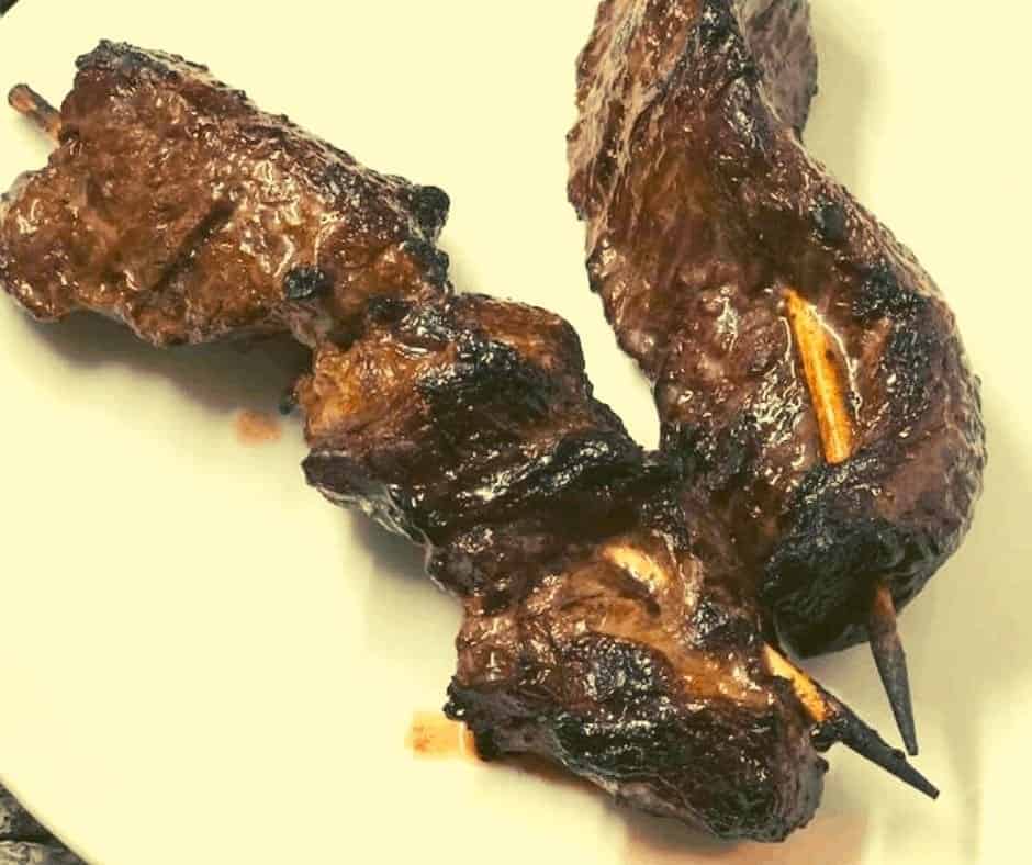 Air Fryer Teriyaki Steak Kabobs