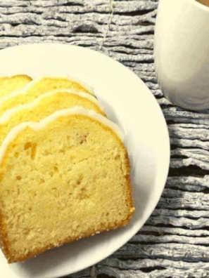 Air Fryer Iced Lemon Pound Cake