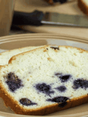 Air Fryer Lemon Blueberry Bread ingredients on kitchen table.