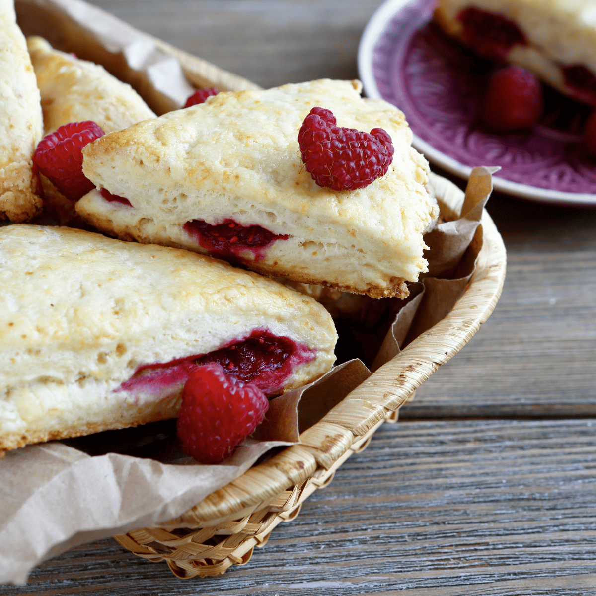 Air Fryer Raspberry Scones