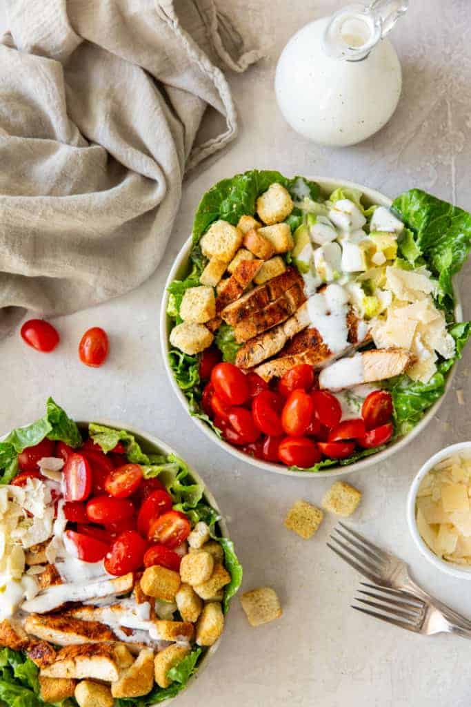 AIR FRYER GRILLED CHICKEN CAESAR SALAD