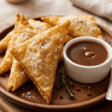 Crispy Air Fryer Apple Pie Wontons made with just 4 ingredients in 10 minutes. The easiest apple dessert — perfect for fall snacks, parties, and quick treats.