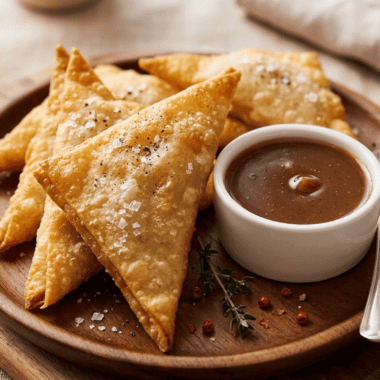 Crispy Air Fryer Apple Pie Wontons made with just 4 ingredients in 10 minutes. The easiest apple dessert — perfect for fall snacks, parties, and quick treats.