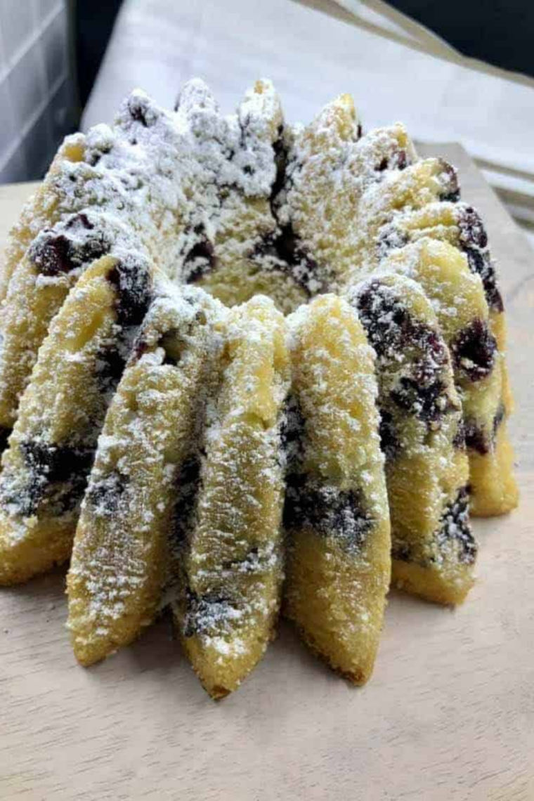 Air Fryer Blueberry Buttermilk Bundt Cake
