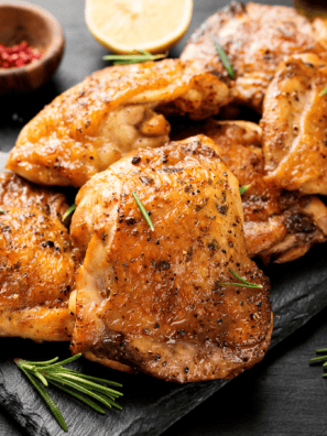air fryer pesto chicken thighs