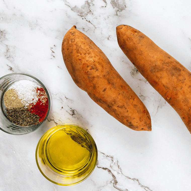 Ingredients Needed For Air Fryer BBQ Sweet Potato Chips