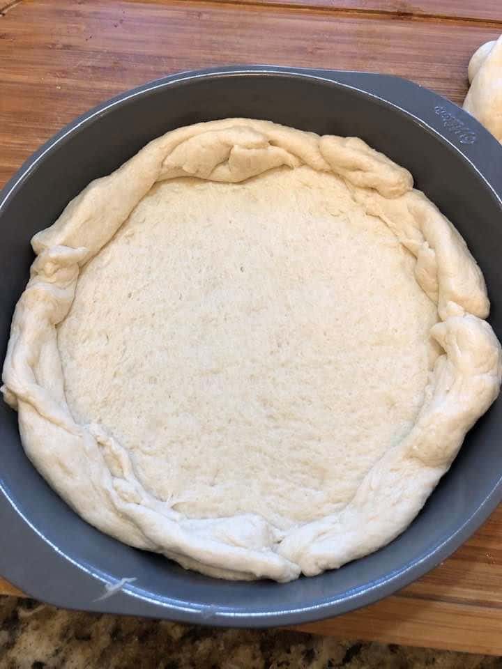 Air Fryer Deep Dish Pepperoni Pizza