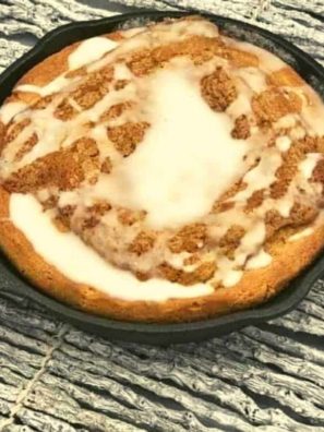Air Fryer Cinnamon Roll Cake