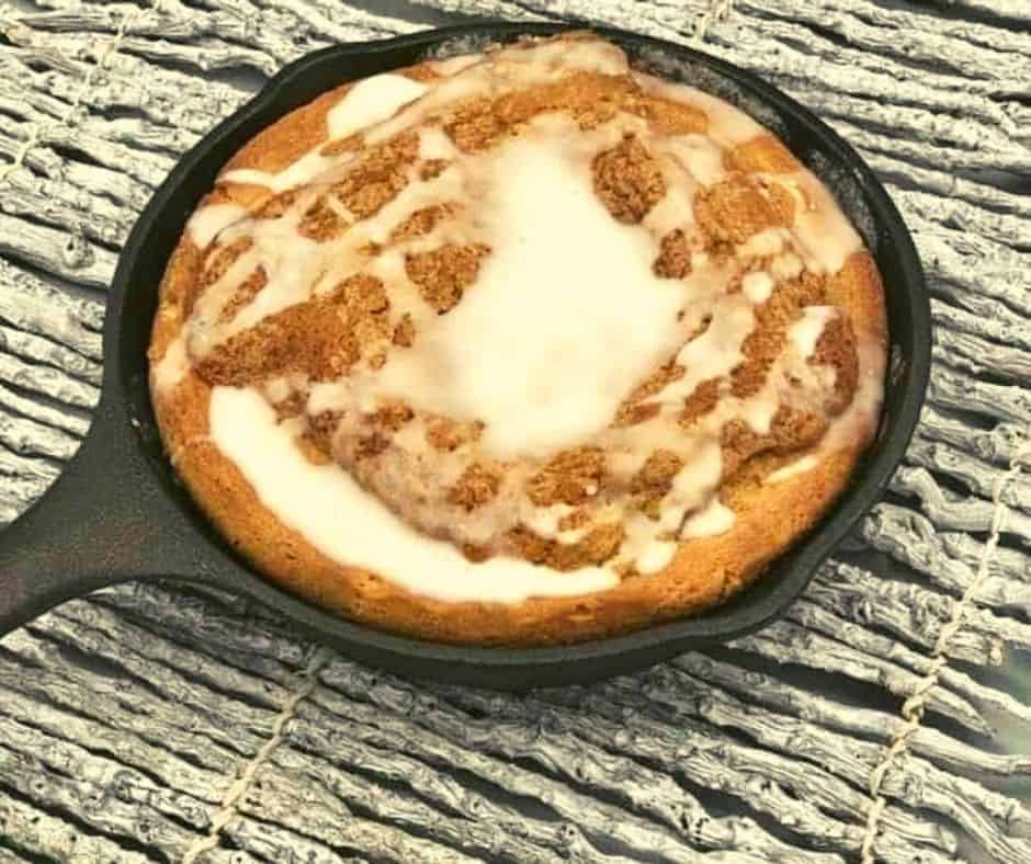 Air Fryer Cinnamon Roll Cake