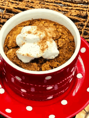 Air Fryer Pumpkin Mug Cake