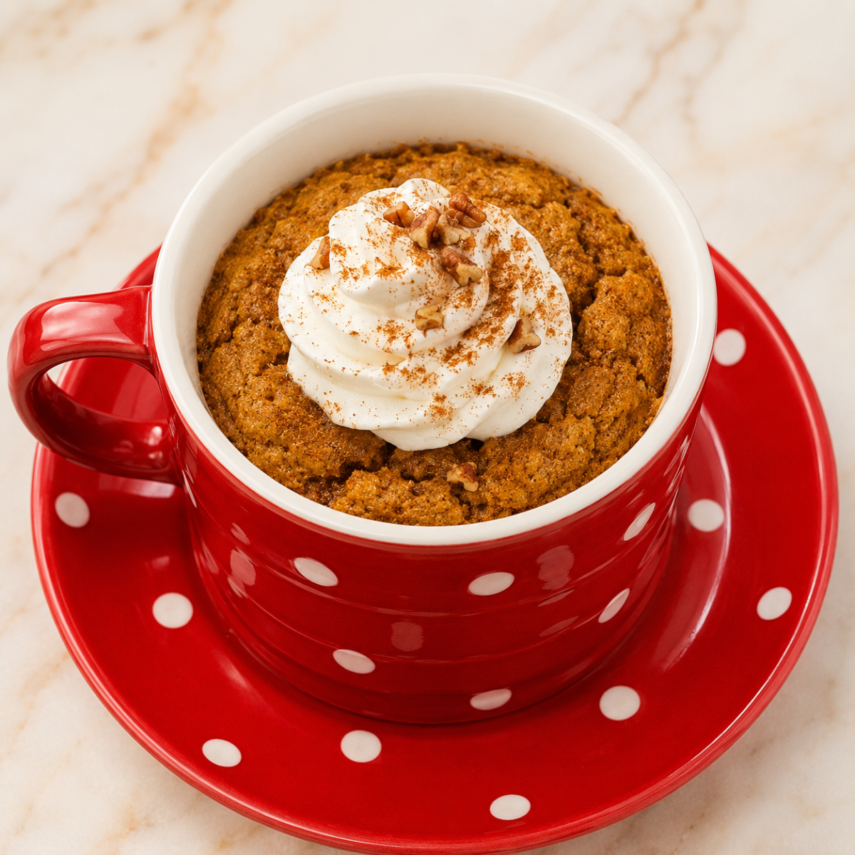 Air Fryer Pumpkin Mug Cake