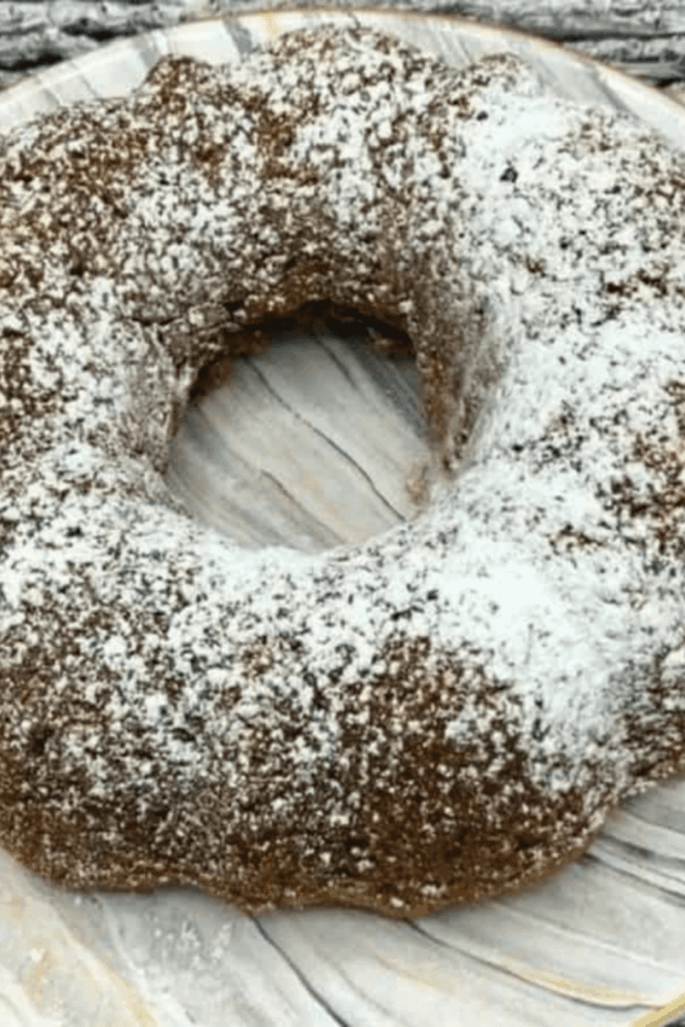 Air Fryer Pumpkin Spice Bundt Cake with golden crust and autumn spices
