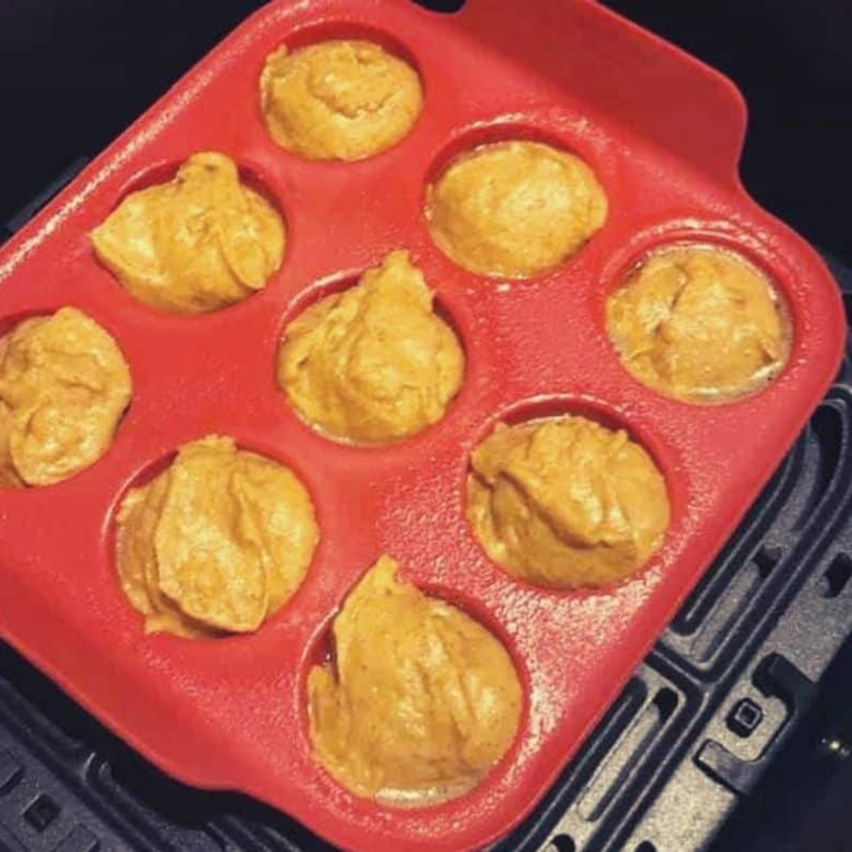 Place silicone pan into the air fryer basket.