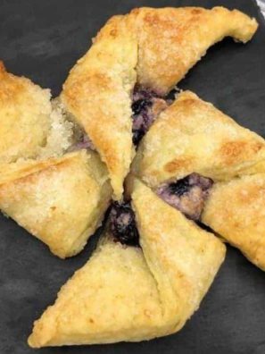 Air Fryer Blueberry Pinwheels