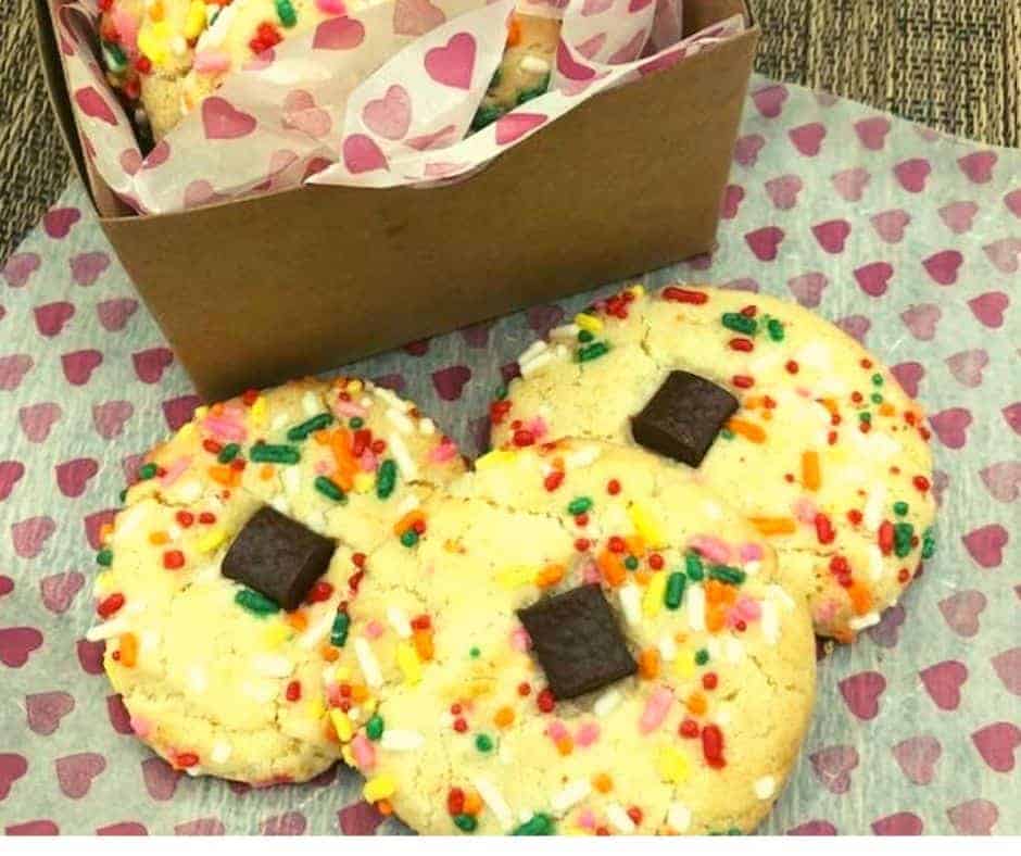 Air Fryer Chocolate Fudge Cookies with Sprinkles