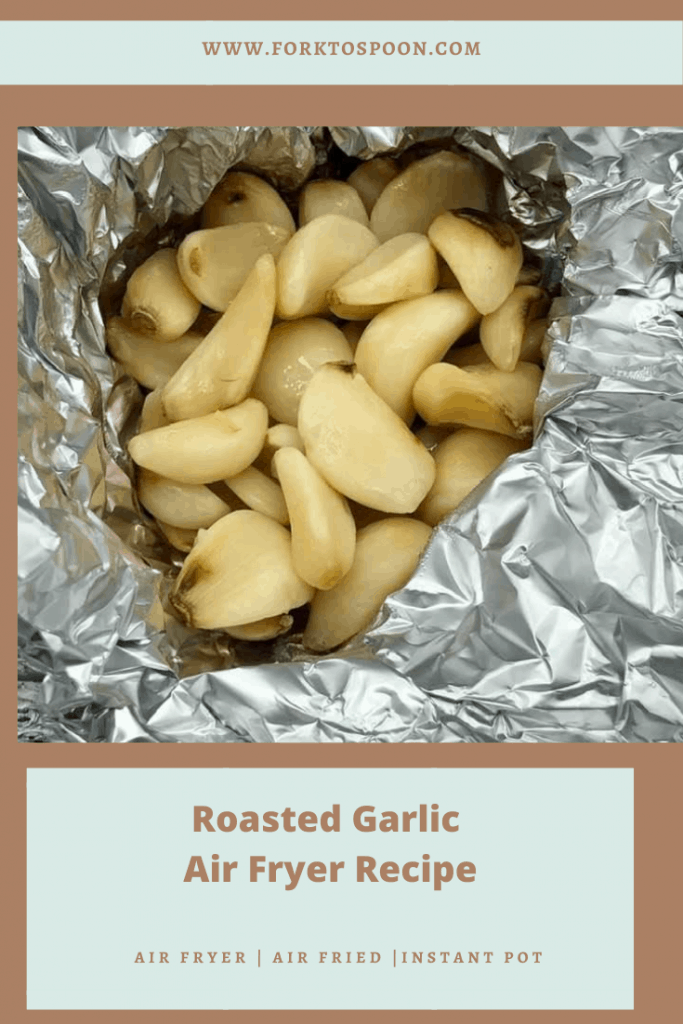titled image (and shown): roasted garlic air fryer recipe
