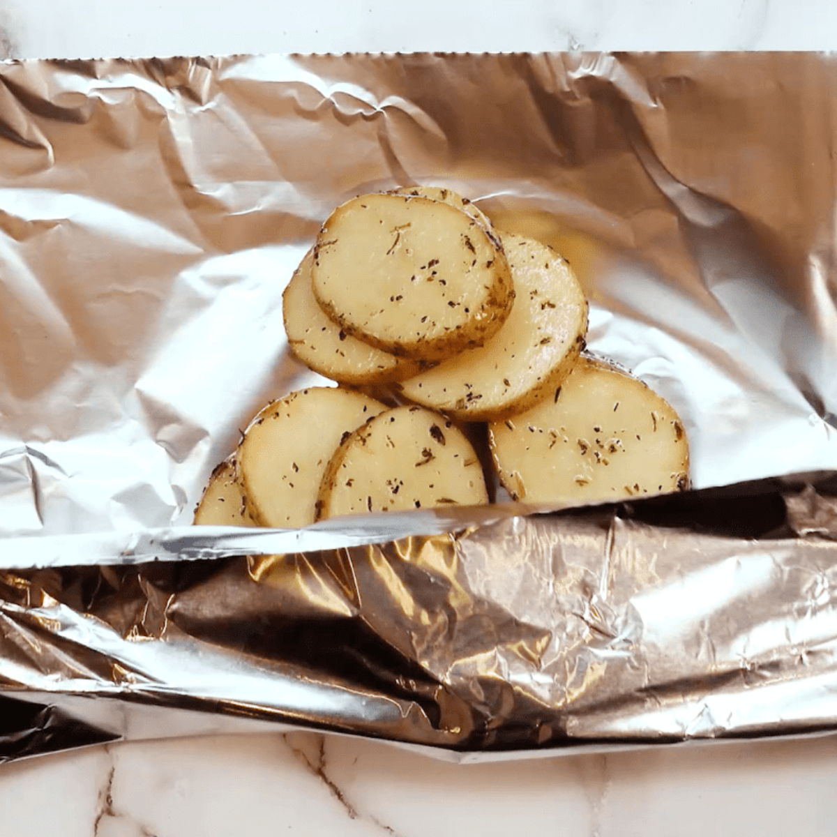 Wrap up your potatoes into a foil packet.