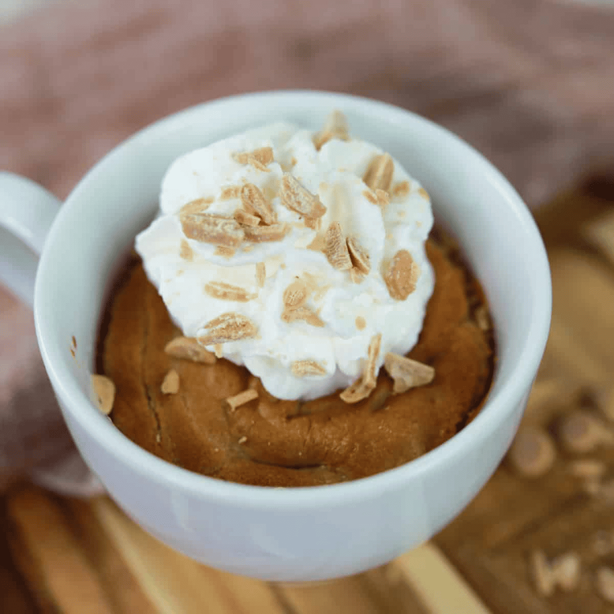 Air Fryer Peanut Butter Mug Cake