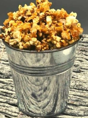 Air Fryer Caramel Popcorn