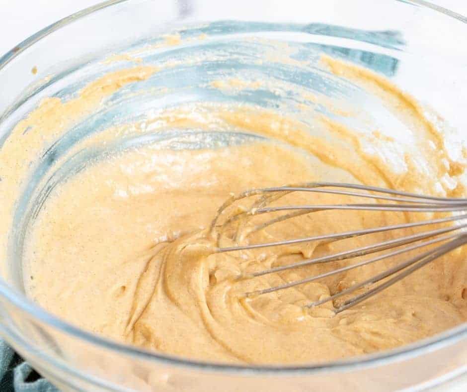 Bowl with all-purpose flour, salt, baking soda, and ground cinnamon mixed together.