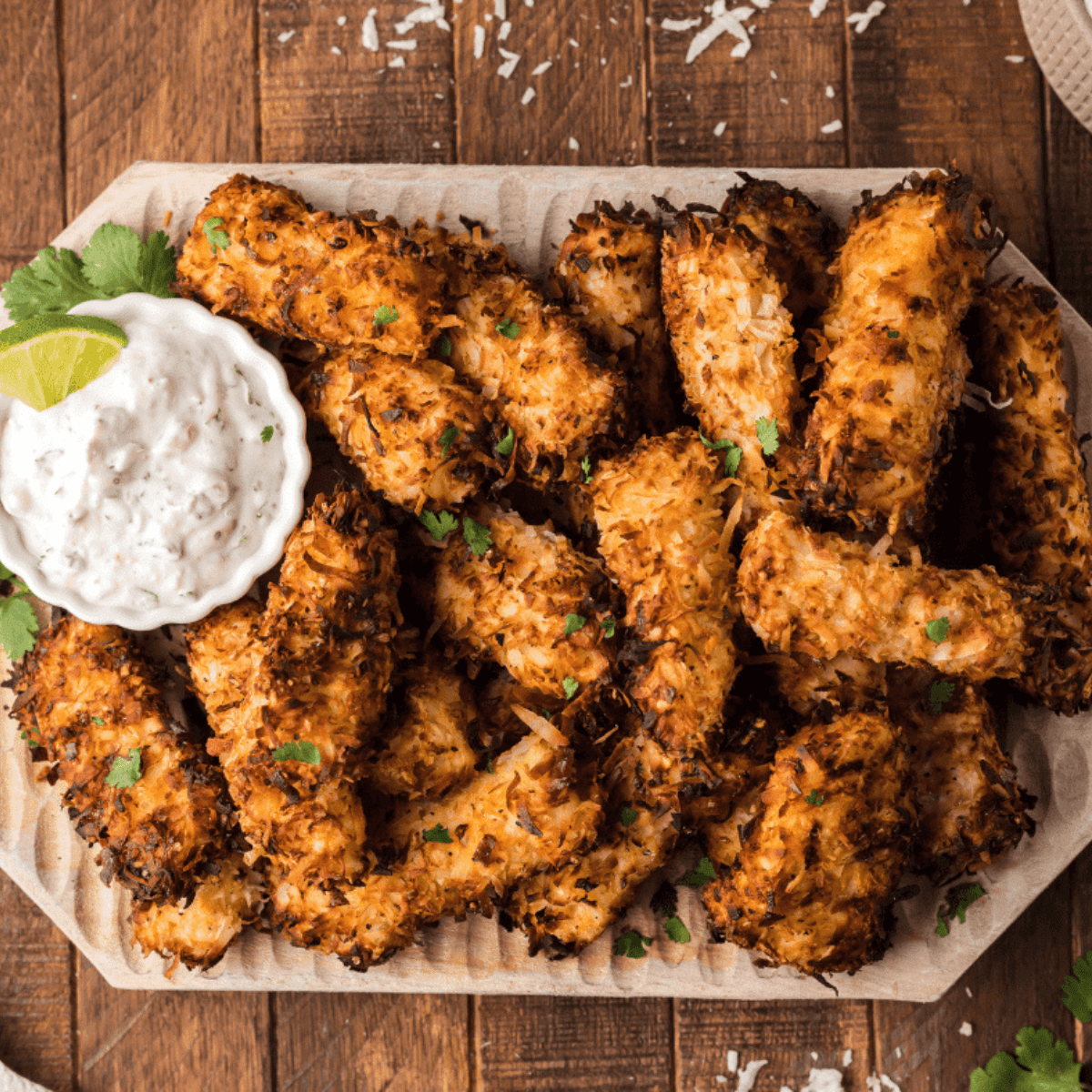 Homemade Red Lobster-style tartar sauce, creamy and tangy, served with fried seafood.