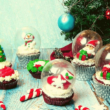 AIR FRYER CHRISTMAS RED VELVET SNOW GLOBE CUPCAKES