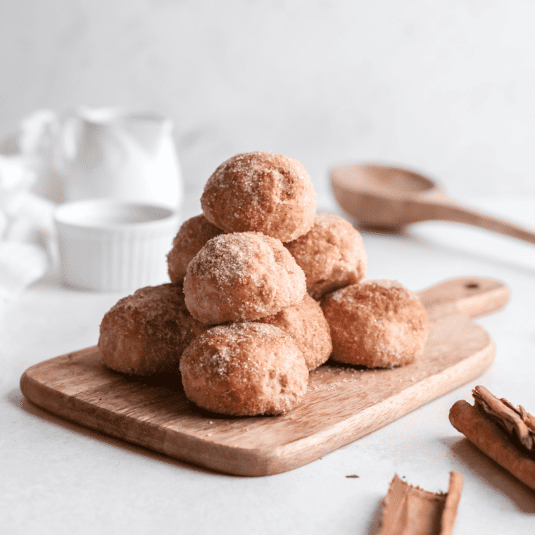 Air Fryer Cinnamon Sugar Donut Holes are best served hot and fresh.