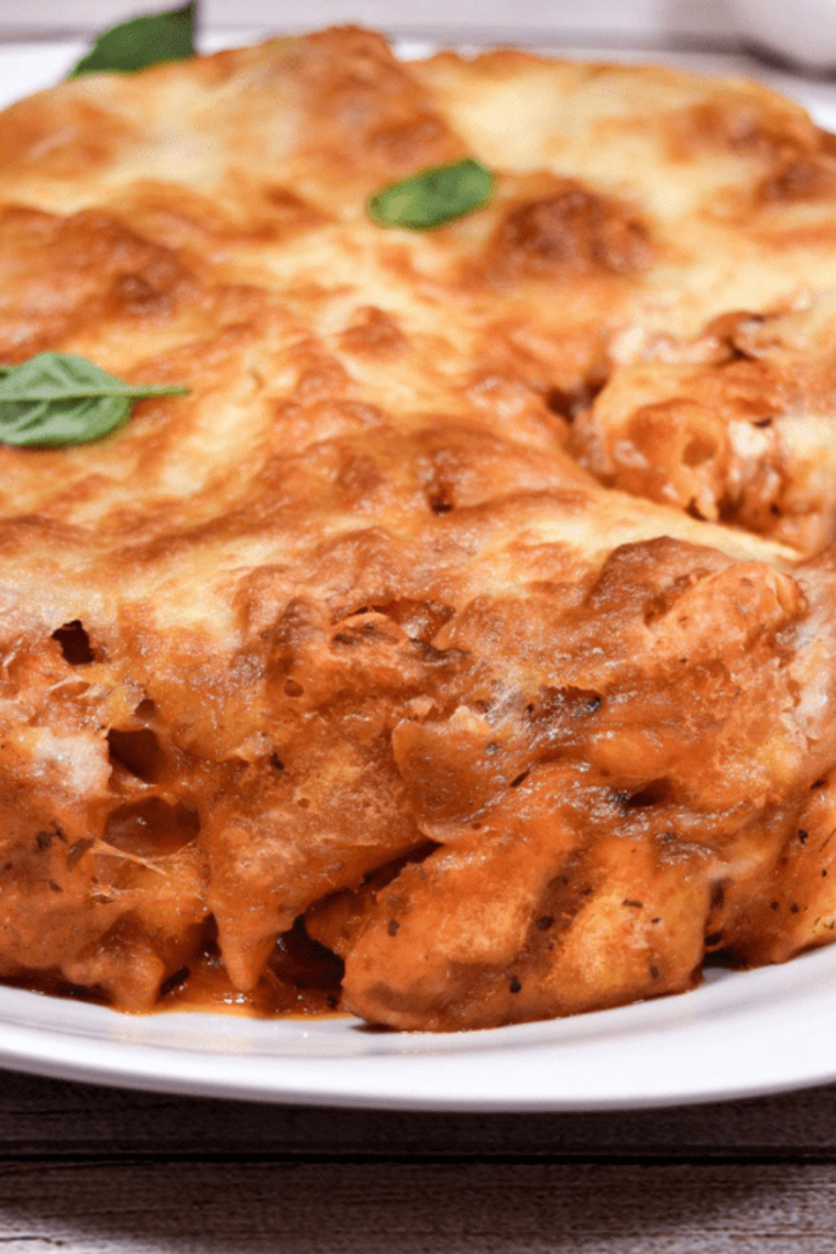 Golden Air Fryer Pull Apart Pizza Bread with melted cheese and marinara sauce