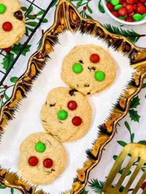 Air Fryer Christmas M&M Cookies