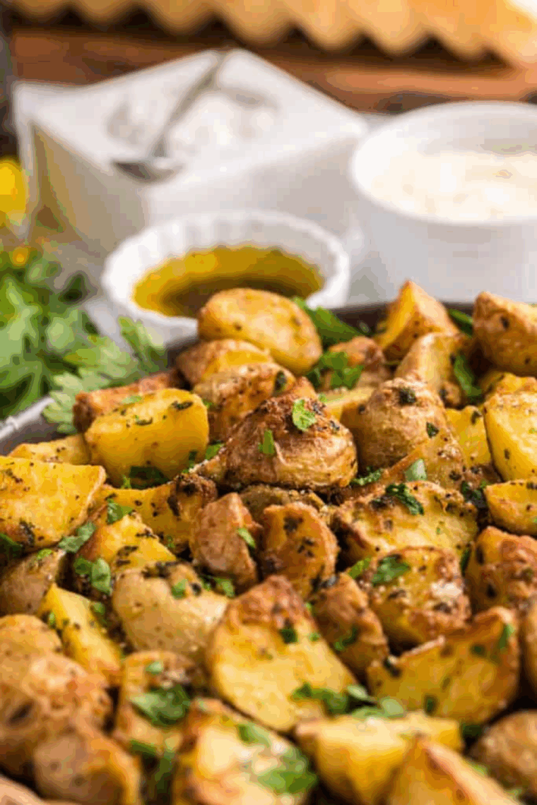 Crispy, golden Denny’s-style breakfast potatoes served in a skillet
