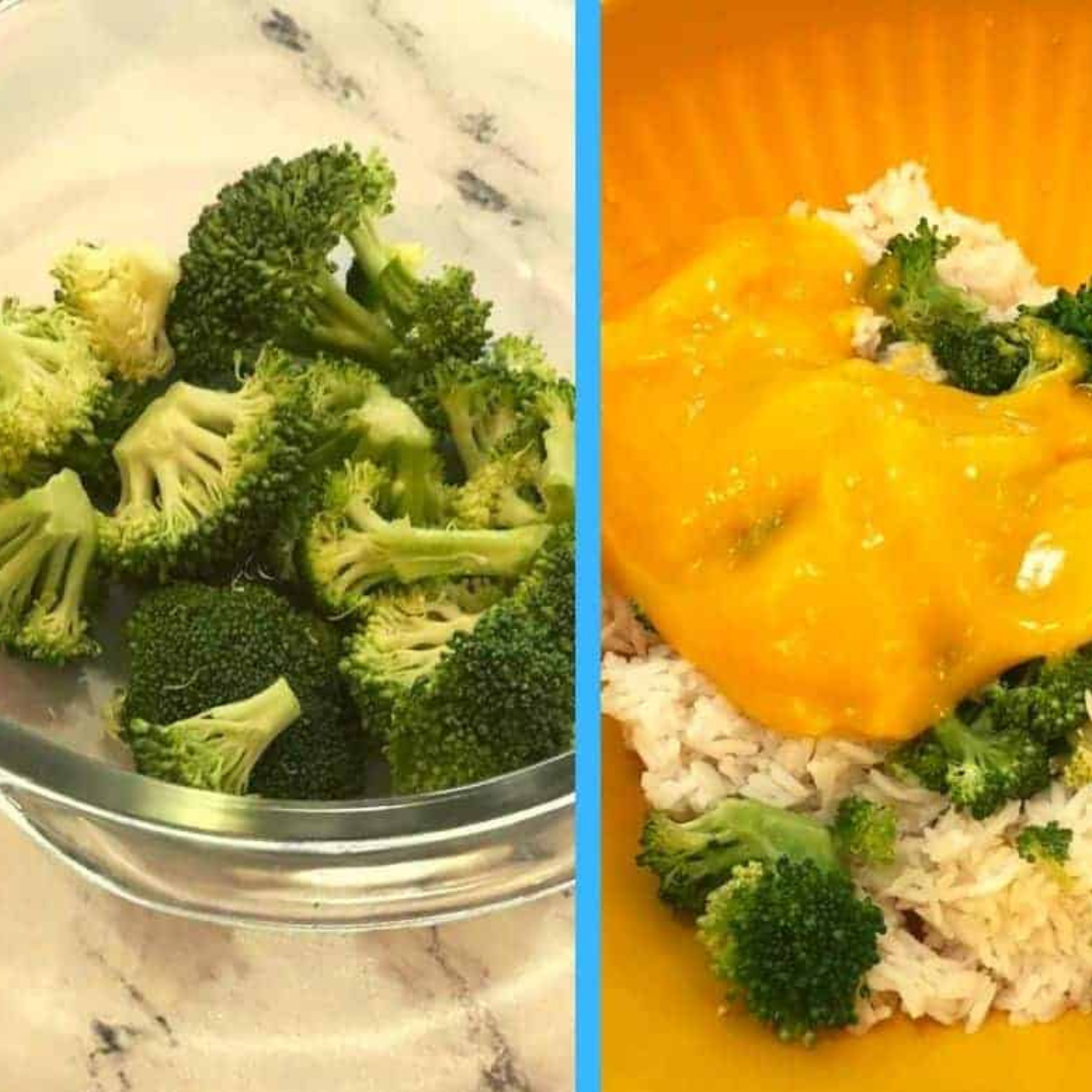 Step by step directions on how to make cheese and broccoli in the air fryer.