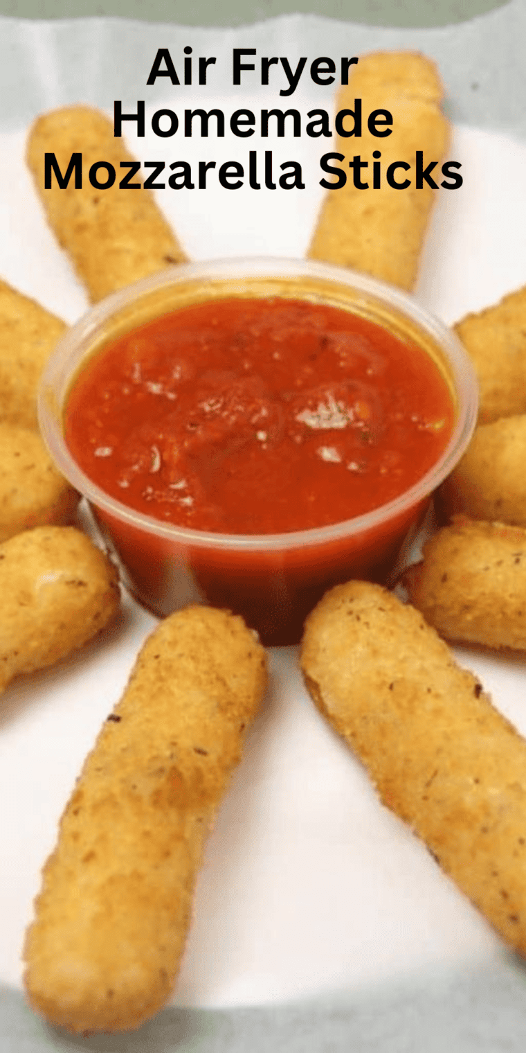 Air Fryer Homemade Mozzarella Sticks
