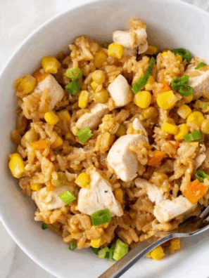 PF Chang’s Chicken Fried Rice {Healthy Copycat Recipe}