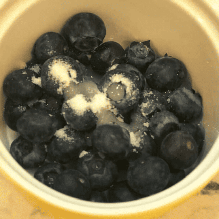 Air Fryer Blueberry Cobbler For Two