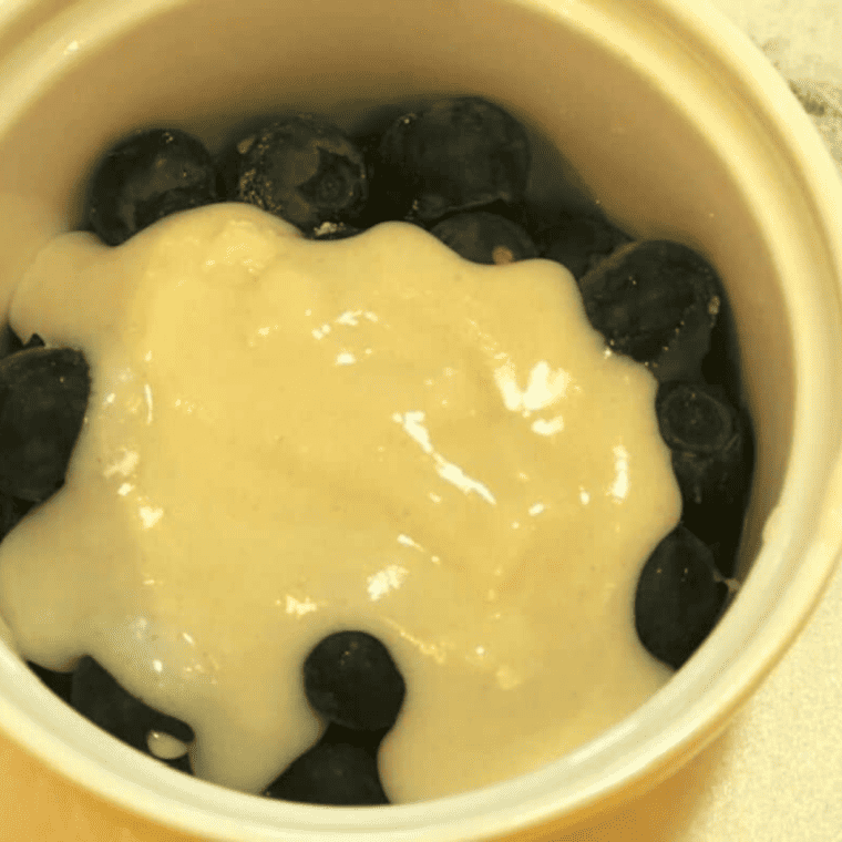 Air Fryer Blueberry Cobbler For Two