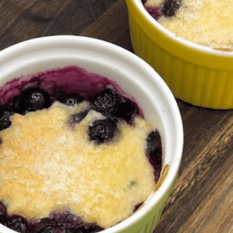 Air Fryer Blueberry Cobbler For Two
