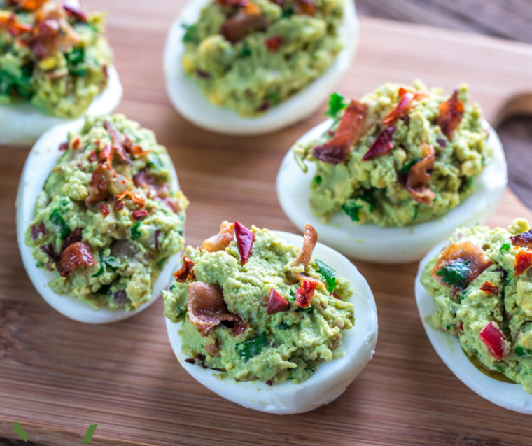 Air Fryer Guacamole Deviled Eggs