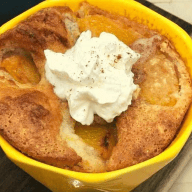 Air Fryer Peach Cobbler For Two