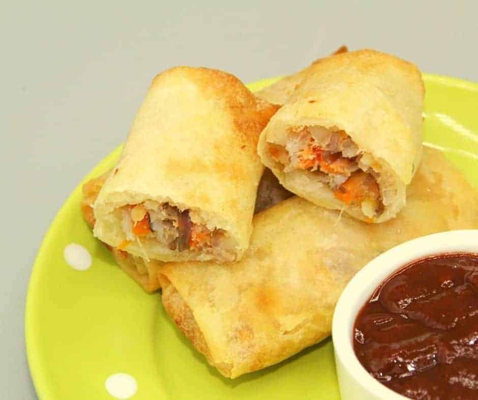 Air Fryer Salmon Spring Rolls