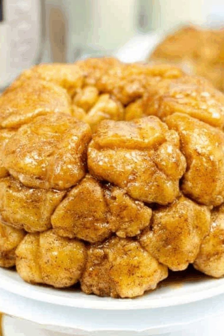 Golden, pull-apart monkey bread cooked in the Instant Pot, ready to serve