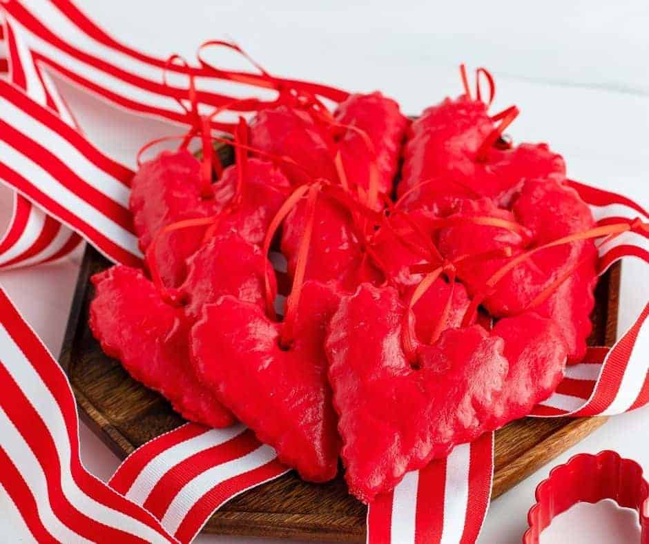 Homemade salt dough ornaments made in an air fryer, perfect for holiday decor and DIY gifts.