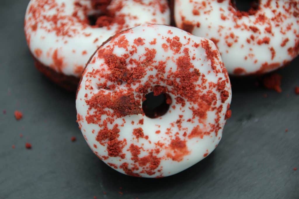 Air Fryer Red Velvet Donuts