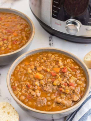 Instant Pot Sausage and Lentil Soup