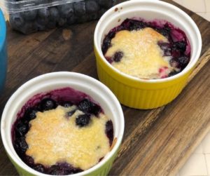 Air Fryer Blueberry Cobbler For Two