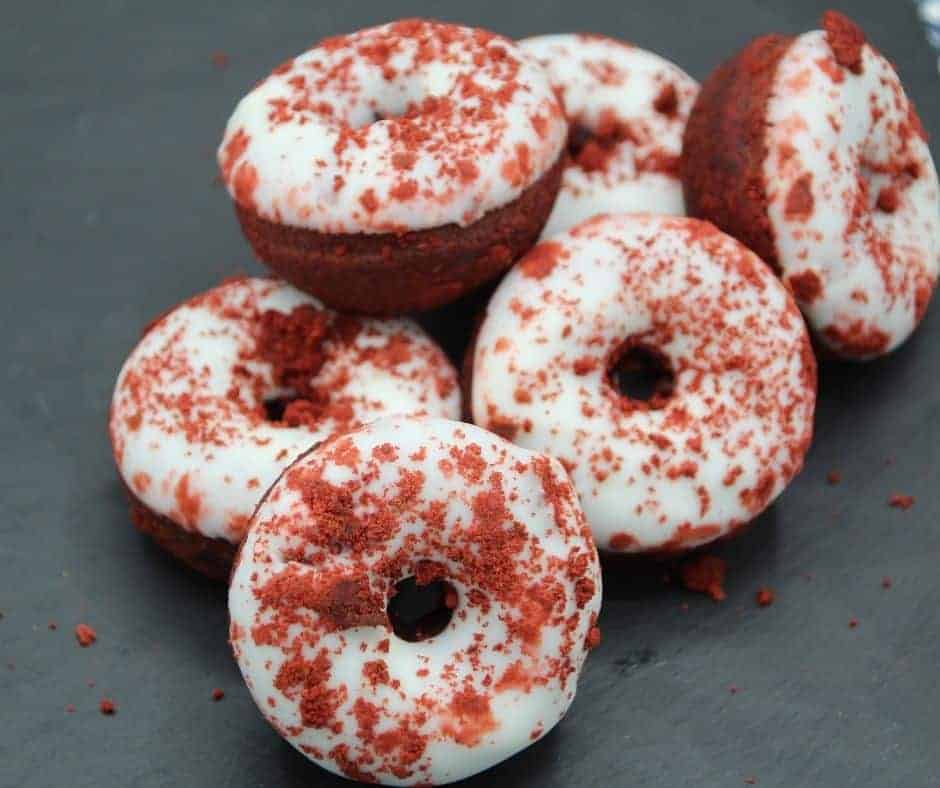 Air Fryer Red Velvet Donuts