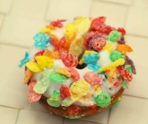 Air Fryer Fruity Pebble Donuts