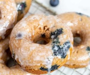 Air Fryer Blueberry Donuts