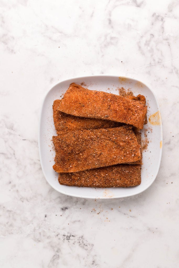 Ingredients Needed For Cooking Blackstined Salmon In Air Fryer You can have this delicious meal on the table in minutes with a few simple ingredients. The recipe will work the same whether you use homemade blackened seasoning or pre-made blends of blackened seasoning.