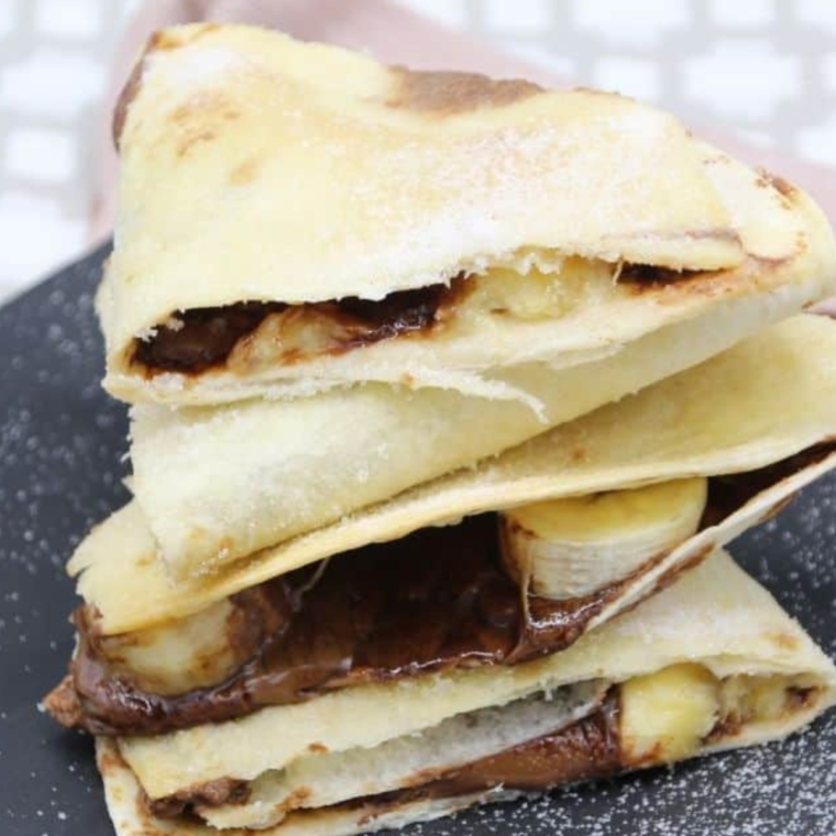 Air Fryer Banana Nutella Quesadilla